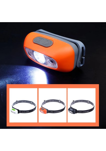 Siyah-A Taşınabilir Mini LED Far USB Şarj Edilebilir Vücut Hareket Sensörü Far Açık Kamp Balıkçı Işığı Güçlü Torch Kafa Lambası (Yurt Dışından)