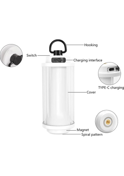 Beyaz Ah Yenı Kamp Işık USB Şarj Açık LED Kamp Feneri Mıknatıs ile Keşfet 38-Kt Mini LED Deniz Feneri El Feneri (Yurt Dışından) fırsatları