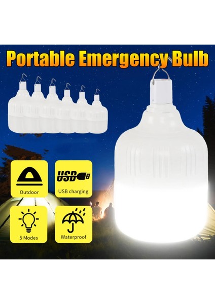 105MM Taşınabilir Kamp Işıkları USB Şarj Edilebilir LED Ampul 5 Aydınlatma Modu Kamp Fener Açık Acil Ampul Asılı Çadır Işık (Yurt Dışından) fırsatları