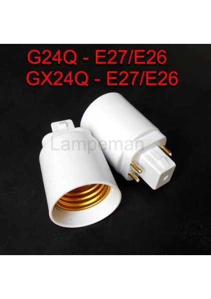 Abs LED G24 - E27 Adaptör Soketi Halojen GX24Q Cfl Işık Lambası Tabanı Dönüştürücü E27 - G24 Ampul Tutucu Adaptörü (Yurt Dışından)