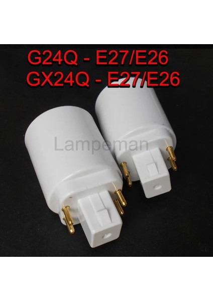 Abs LED G24 - E27 Adaptör Soketi Halojen GX24Q Cfl Işık Lambası Tabanı Dönüştürücü E27 - G24 Ampul Tutucu Adaptörü (Yurt Dışından)