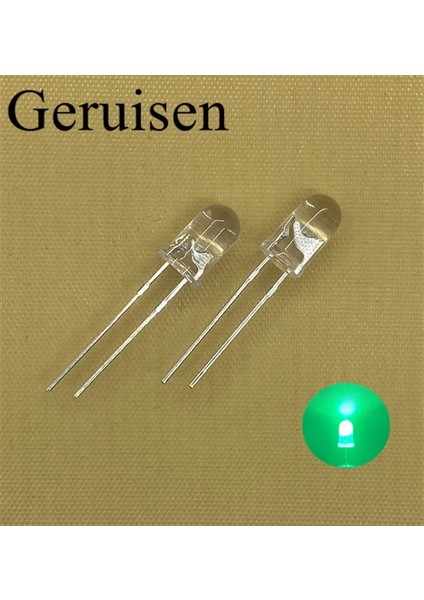 100PCS Tarzı Yeşil Adet Lot Şeffaf Yuvarlak 5mm Süper Parlak Su Berrak Yeşil Kırmızı Beyaz Sarı Mavi Işık LED Ampuller Yayan Diyot F5 Yavaş (Yurt Dışından)