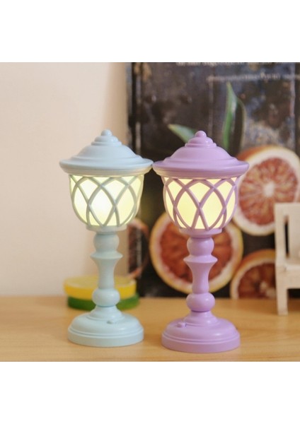 No.13 Boyutu Retro LED Masa Lambası Mini Sokak Lambaları Akülü Masa Lambası LED Gece Işıkları Masaüstü Süs Minyatürleri Küçük Lambalar (Yurt Dışından)