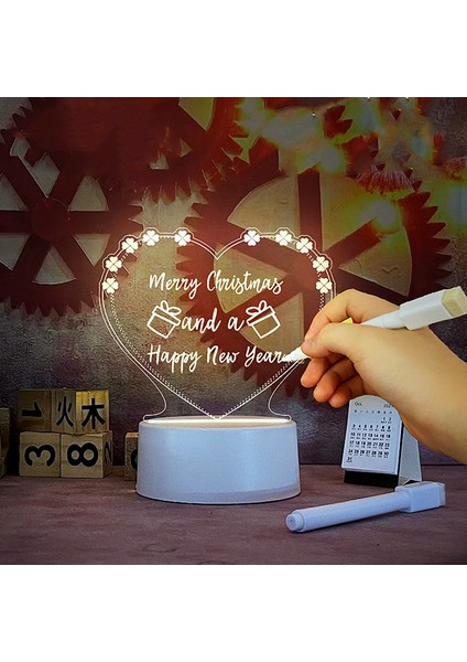 Dairesel Yaratıcı Not Panosu LED Gece Lambası Yeniden Yazılabilir Mesaj Panosu Kalem ile Sıcak Yumuşak Işık USB Gece Lambası Dekorasyon Yılbaşı Hediyeleri (Yurt Dışından) fiyatları