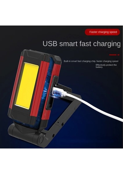 Gümüş-B Şarj Edilebilir Fener Lümen Olarak USB Güç Bankası Ob Çalışma Işığı LED El Feneri Kamp Lambası Mıknatıs ile (Yurt Dışından) indirimleri