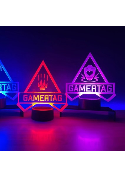 Ufuk Özel Oyun Etiketi Kullanıcı Adı Apex Legends Neon Burcu Lamba Kişiselleştirilmiş 3D LED Gece Lambası Oyun Odası Dekorasyon LT-102 (Yurt Dışından)