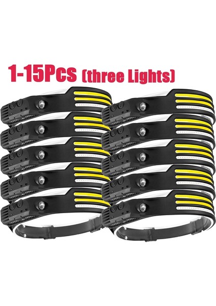 4 Adet Tarzı Yeşil 1-Ob LED Far Sensörü Far El Feneri USB Şarj Edilebilir Kafa Lambası Torch 4 Aydınlatma Modu Çalışma Işığı Dış Mekan (Yurt Dışından)