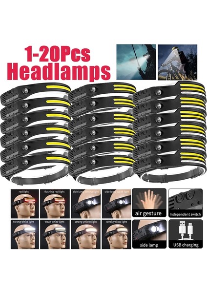 4 Adet Tarzı Yeşil 1-Ob LED Far Sensörü Far El Feneri USB Şarj Edilebilir Kafa Lambası Torch 4 Aydınlatma Modu Çalışma Işığı Dış Mekan (Yurt Dışından) fırsatları