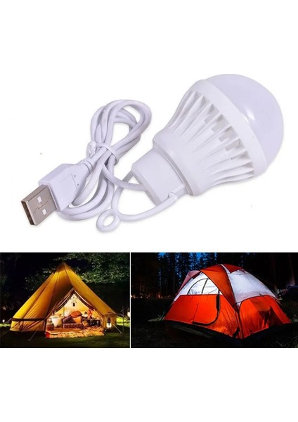 LED Ampul Işıkları Taşınabilir USB Güç Fener Lambası Beyaz Parlak Kamp Işık Kapalı Açık Okuma Çalışma Yatak Odası Kitap Işıkları Için (Yurt Dışından)