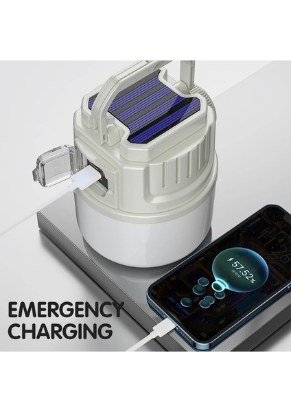 Yeşil LED Güneş Kamp Işıkları Taşınabilir Kamp Fener USB Şarj Edilebilir Kamp Çadırı Seyahat Lambası Açık Acil Durum El Feneri (Yurt Dışından) modelleri