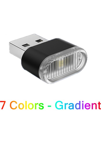 Rgb Aswesaw USB Işık LED USB Gece Lambası Modelleme Araba Ortam Işığı Neon Iç Işık Araba Takı (5 Çeşit Açık Renk) (Yurt Dışından)