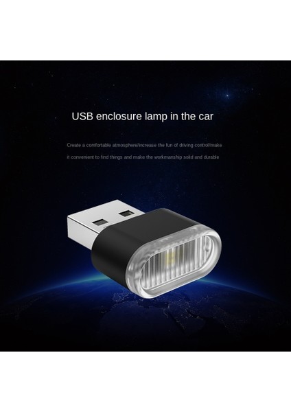 Rgb Aswesaw USB Işık LED USB Gece Lambası Modelleme Araba Ortam Işığı Neon Iç Işık Araba Takı (5 Çeşit Açık Renk) (Yurt Dışından)
