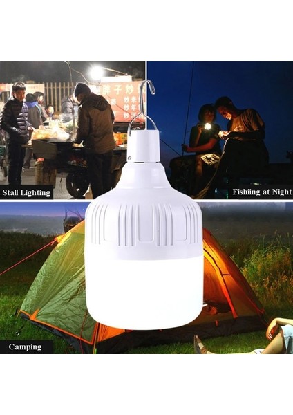 30W Açık Ampul USB Şarj Edilebilir LED Acil Durum Işıkları Taşınabilir Çadır Lambası Pil Fener Barbekü Kamp Işık Veranda Sundurma Bahçe Için (Yurt Dışından)