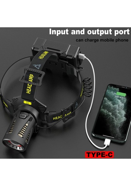 A-2 XHP360 LED Far Şarj Edilebilir Torch Usb-C Güçlü Taktik Flaş Işığı Zumlanabilir Av Fener Su Geçirmez El Işığı (Yurt Dışından) indirimleri