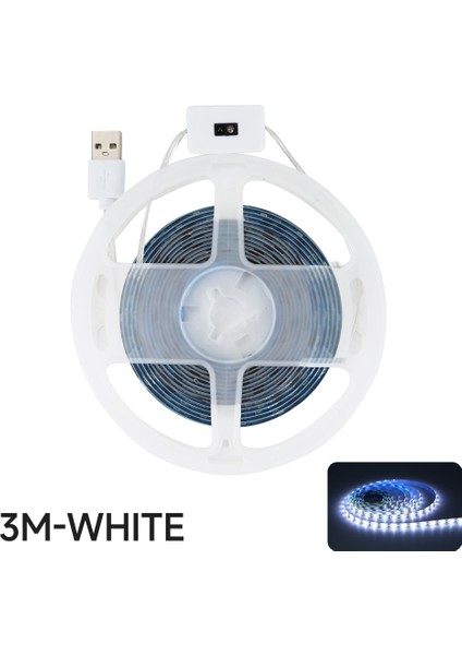 Beyaz-3m Dc 5 V USB Hareket Arka Işık LED Işık Şeridi El Süpürme Sallayarak Açık Kapalı Sensörü Tv Mutfak Dolap Altı Lambası (Yurt Dışından)