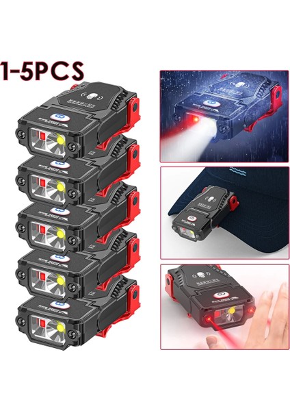 2 Adet LED Sensör Far Balıkçılık Far USB Şarj Edilebilir Şapka Iğnesi Kap Işıklı Fener Kamp Far Çalışma Işığı (Yurt Dışından) fiyatları