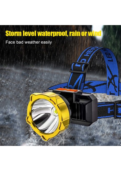 No.4 Boyutu Taşınabilir El Feneri Şarj Edilebilir Far Dahili Ah Pil Işığı 4 Çalışma Modu Far Dış Mekan Acil Durum Feneri (Yurt Dışından) fırsatları