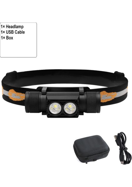 Sarı Stil D25 Boruit LED Mini Far Güçlü 1000LM Far Şarj Edilebilir Kafa Su Geçirmez El Feneri Kamp Avcılık Aydınlatma (Yurt Dışından)