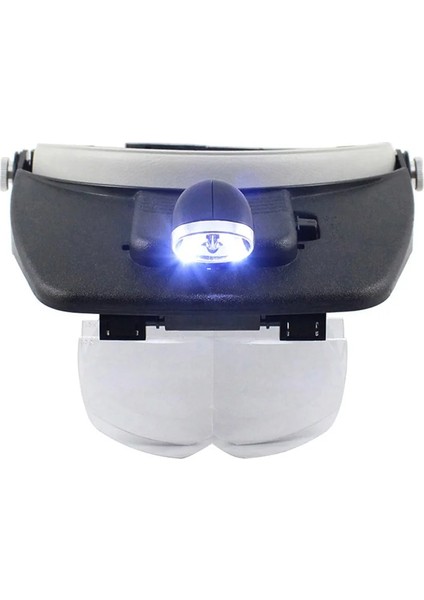 Çalışma Okuma LED Gece Lambası Kafa Lambası Büyüteç 4 x 3D Lens LED Lamba Okuma Optivisor Cam Loupes Takı Saat Tamiri (Yurt Dışından)