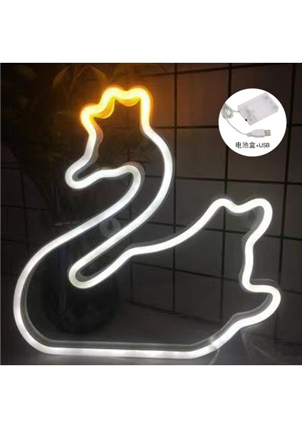 Kuğu Neon Tabelalar Işıkları Yazıt Dekor Yatak Odası Oyun Odası Dekor Için LED Duvar Lambası Noel Doğum Günü Hediyesi Düğün Parti Asılı (Yurt Dışından)