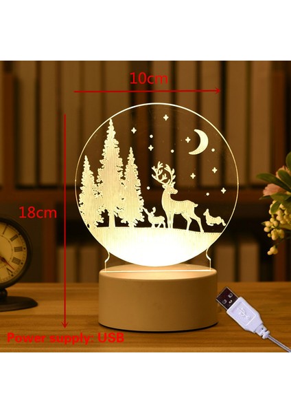 Kalp Kalp Aşk Akrilik 3D Gece Lambası USB Dıy Çocuk Yatak Odası Gece Lambası Gece Lambası Sevgililer Günü Dekor Için Noel Düğün Hediyeleri (Yurt Dışından)