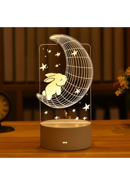 Kalp Kalp Aşk Akrilik 3D Gece Lambası USB Dıy Çocuk Yatak Odası Gece Lambası Gece Lambası Sevgililer Günü Dekor Için Noel Düğün Hediyeleri (Yurt Dışından)