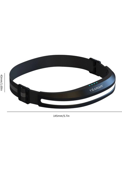 Siyah Tam Görünüm Sensörü Cob Farlar USB Şarjı 4 Işık Modu Acil Durum Işıkları Çok Fonksiyonlu Cob Projektör Aydınlatma Balıkçılık Kafa Lambası (Yurt Dışından)