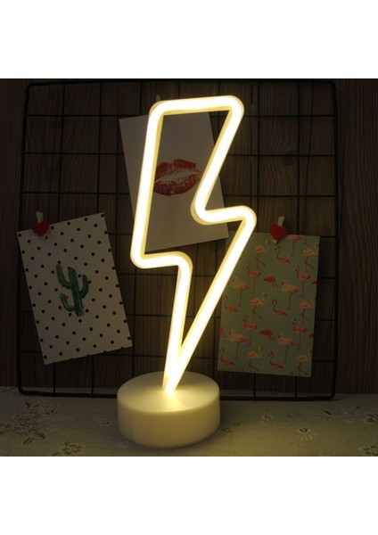 Yıldırım Neon Işaretler LED Ay Flamingo Ananas Renkli Pembe LED Işık Yatak Odası Dekorasyon Için Neon Burcu Duvar Kağıdı Noel Neon Ampul (Yurt Dışından)