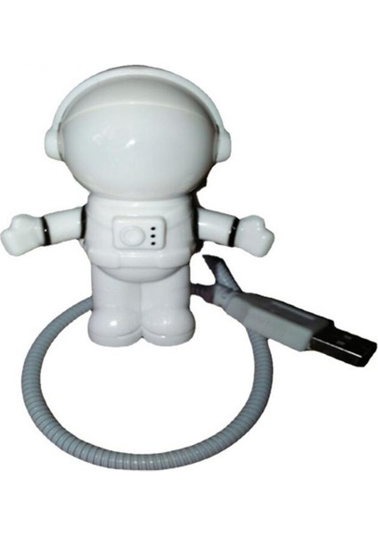 Kahverengi USB Astronot LED Gece Lambası Bilgisayar Klavye Işığı Yaratıcı Kitap Işığı USB Powered Astronot Masa Lambası Dizüstü Güç Bankası Işık (Yurt Dışından)