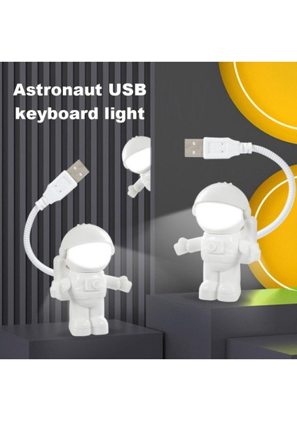 Kahverengi USB Astronot LED Gece Lambası Bilgisayar Klavye Işığı Yaratıcı Kitap Işığı USB Powered Astronot Masa Lambası Dizüstü Güç Bankası Işık (Yurt Dışından) modelleri