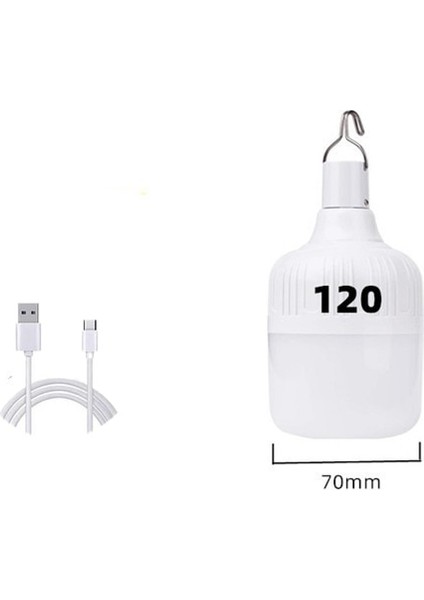 120W USB Şarj Edilebilir LED Acil Durum Işıkları Ev Açık Taşınabilir Fenerler Acil Durum Lambası Ampul Pil Fener Barbekü Kamp Işığı (Yurt Dışından)