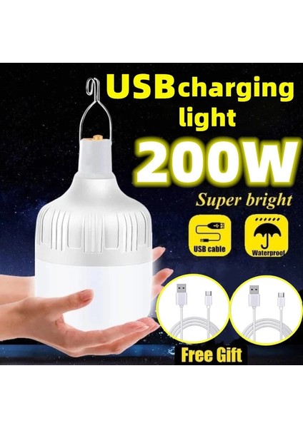 120W USB Şarj Edilebilir LED Acil Durum Işıkları Ev Açık Taşınabilir Fenerler Acil Durum Lambası Ampul Pil Fener Barbekü Kamp Işığı (Yurt Dışından) fiyatları