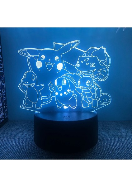 Mor Tarzı Fuşya Pokémon Pikachu Serisi Greninja USB Dokunmatik Renkli Uzaktan Kumanda LED Hediye Işık Anime Dekor Neon Tabelalar Odası Anime Dekor Için (Yurt Dışından) fiyatları