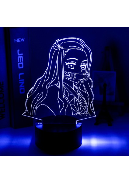 F Tarzı K Akrilik LED Gece Lambası Anime Iblis Avcısı Agatsuma Zenitsu Şekil Çocuklar Için Çocuk Yatak Odası Dekoru Serin Kimetsu Hiçbir Yaiba Lamba Hediye (Yurt Dışından)