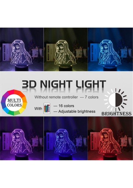 F Tarzı K Akrilik LED Gece Lambası Anime Iblis Avcısı Agatsuma Zenitsu Şekil Çocuklar Için Çocuk Yatak Odası Dekoru Serin Kimetsu Hiçbir Yaiba Lamba Hediye (Yurt Dışından)