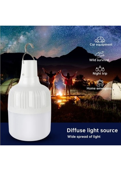 BEYAZ-100W 180 W Taşınabilir Çadır Lambası Pil Fener Barbekü Kamp Işık Açık Ampul USB LED Acil Durum Işıkları Veranda Sundurma Bahçe Ampul Gece (Yurt Dışından) fiyatları