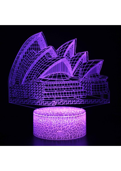 SS-1574 Tarzı SS-1574 Akrilik 3D Illusion Masa Lambası Dünya Bina Eyfel Kulesi Ev Odası Dekor Için 7 Renk Değişen LED Gece Işıkları Tatil Hediye (Yurt Dışından)