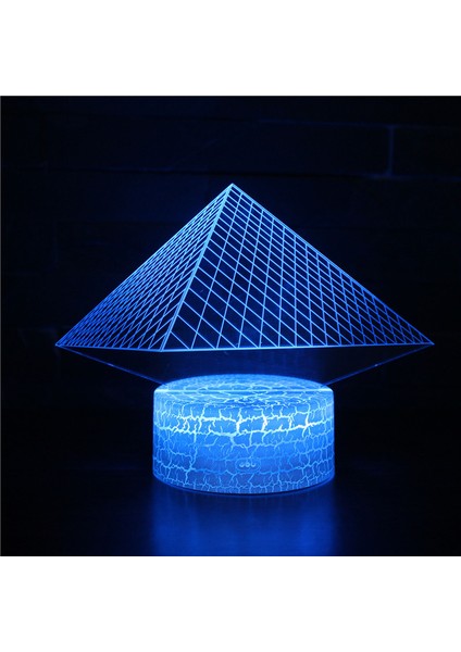 SS-1574 Tarzı SS-1574 Akrilik 3D Illusion Masa Lambası Dünya Bina Eyfel Kulesi Ev Odası Dekor Için 7 Renk Değişen LED Gece Işıkları Tatil Hediye (Yurt Dışından)
