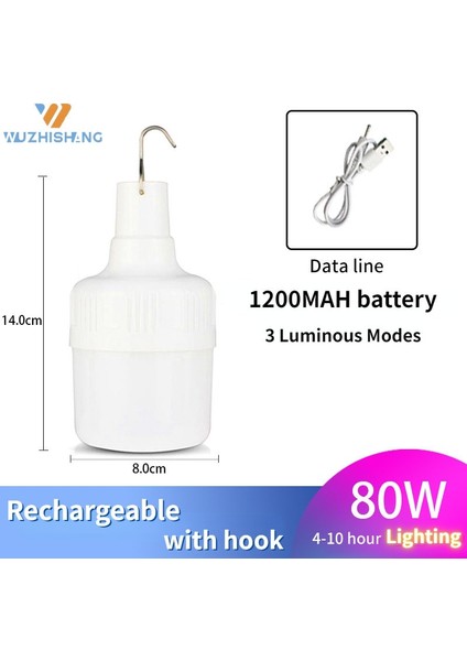 200W Taşınabilir Acil Durum Işıkları Kanca ile Açık USB Şarj Edilebilir Mobil LED Lamba Ampuller Balıkçılık Kamp Veranda Sundurma Bahçe Aydınlatma (Yurt Dışından) indirimleri