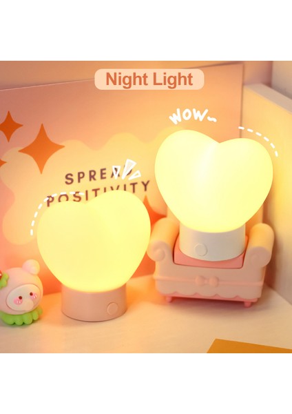 Pembe-S Yaratıcı Aşk Kalp LED 3D Lamba Düğün Romantik Kırmızı Pembe Gece Lambası Süs Doğum Günü Noel Ev Ortam Işık Dekorasyonu (Yurt Dışından)