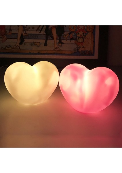 Pembe-S Yaratıcı Aşk Kalp LED 3D Lamba Düğün Romantik Kırmızı Pembe Gece Lambası Süs Doğum Günü Noel Ev Ortam Işık Dekorasyonu (Yurt Dışından)