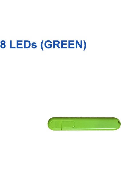 8led-Yeşil USB LED Gece Lambası Taşınabilir U Disk Lambaları 8led Renkli Mini Kitap Işığı 4W LED Masa Işıkları DC5V Adaptör Powered Okuma Işıkları (Yurt Dışından)