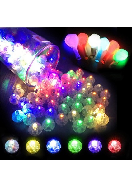 Top-Beyaz Tarzı Kurşun Mavisi LED Balon Hafif Parlamalı Flaş Topu Lamba Renkli Mini Ultralight Fener Yuvarlak Bullet Balon Lamba Noel Cadılar Bayramı Dekorasyon (Yurt Dışından)
