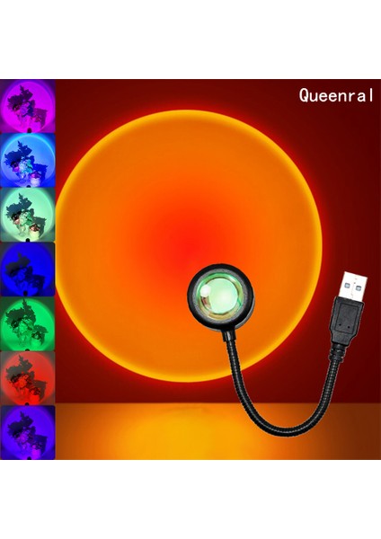 Ay LED USB Günbatımı Lamba Projektör Ev Dekor Gece Lambası Taşınabilir Ruh Işığı Yatak Odası Oturma Odası Duvar Fotoğrafçılığı Neon Işıkları (Yurt Dışından) fiyatları