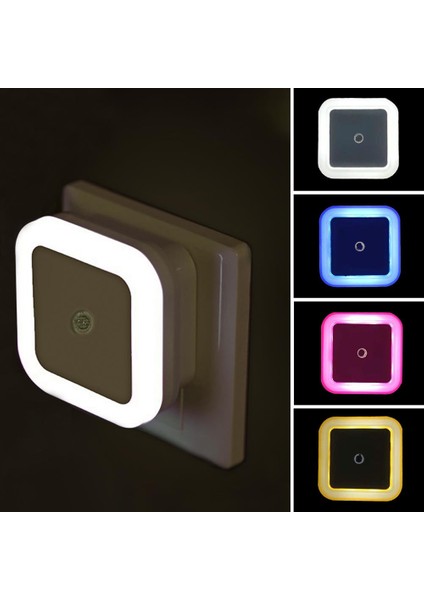 Pembe LED Gece Lambası Sensörü Kontrol Gece Lambası Enerji Tasarrufu Sensörü Lamba Ab Abd Plug Gece Lambası Bebek Çocuk Yatak Odası Koridor Lambası (Yurt Dışından)