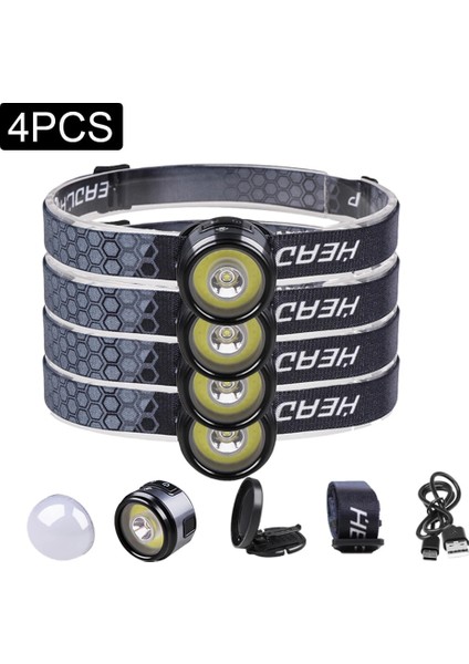 4 Adet Xpg + Cob LED Far Güçlü Manyetik Klip Çalışma El Feneri 4 Modları Açık Balıkçılık Kamp Için Su Geçirmez Far (Yurt Dışından)