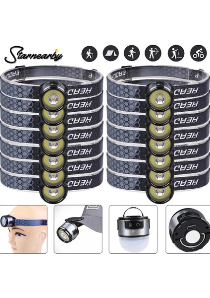 4 Adet Xpg + Cob LED Far Güçlü Manyetik Klip Çalışma El Feneri 4 Modları Açık Balıkçılık Kamp Için Su Geçirmez Far (Yurt Dışından) fiyatları