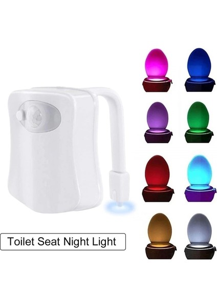 No.1 Boyutu 8 Renk Akıllı Pır Hareket Sensörlü Klozet Gece Lambası Su Geçirmez Arka Işık Klozet Için LED Luminaria Lamba Wc Tuvalet Lambası (Yurt Dışından)