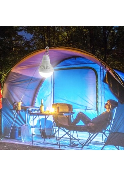 10 Parça Taşınabilir USB LED Ampul Anahtarı Kanca ile 5 W Enerji Tasarruflu Güçlü El Feneri Kamp Fener Okuma Işığı Acil Durum Lambası (Yurt Dışından)
