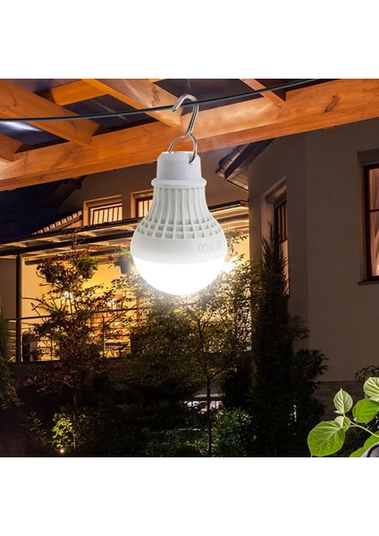 10 Parça Taşınabilir USB LED Ampul Anahtarı Kanca ile 5 W Enerji Tasarruflu Güçlü El Feneri Kamp Fener Okuma Işığı Acil Durum Lambası (Yurt Dışından)